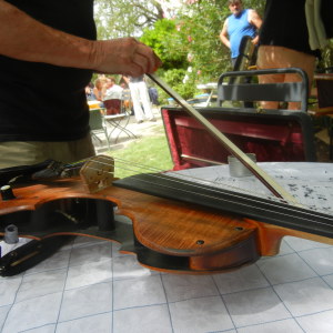 Resin on bow